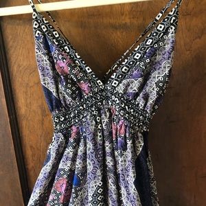 Purple blue and black maxi dress size S